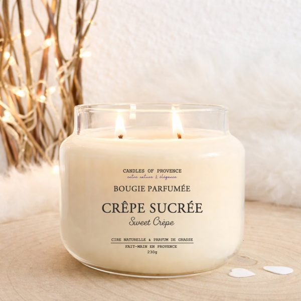 Bougie parfumée Crêpe Sucrée artisanale fait-main en Provence