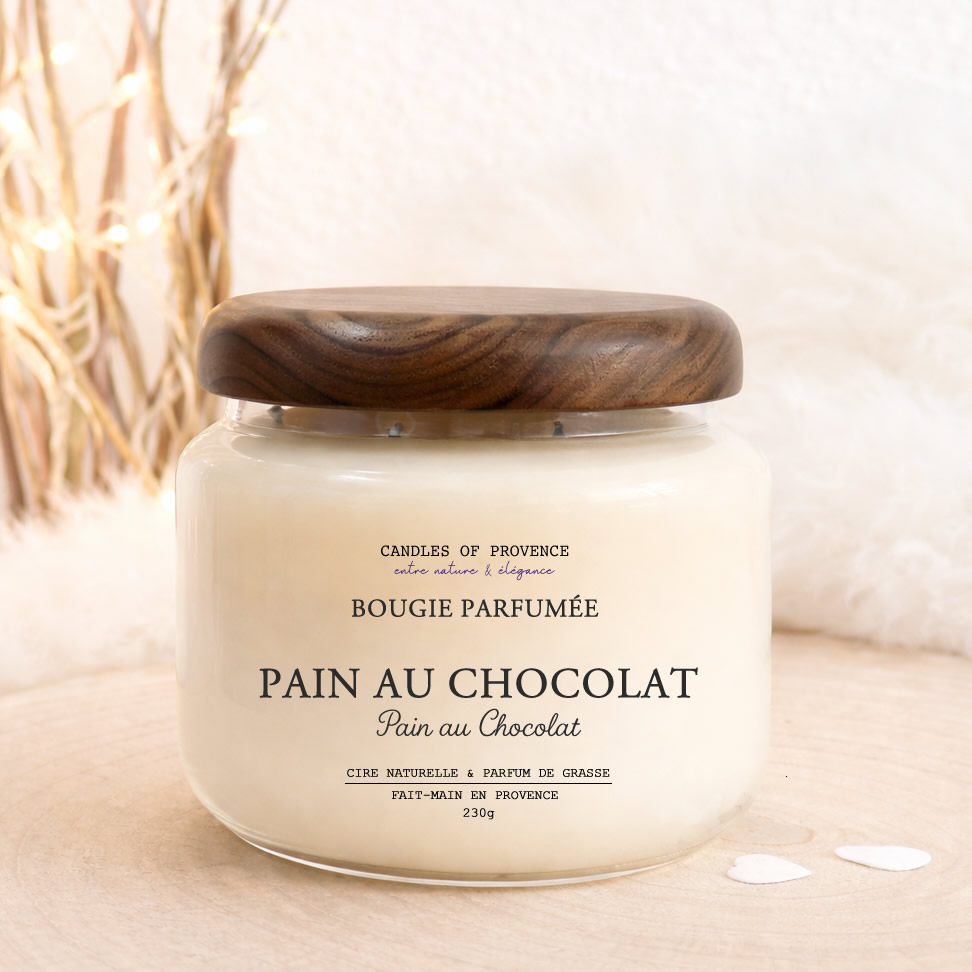 Bougie parfumée Pain au Chocolat artisanale fait-main en Provence