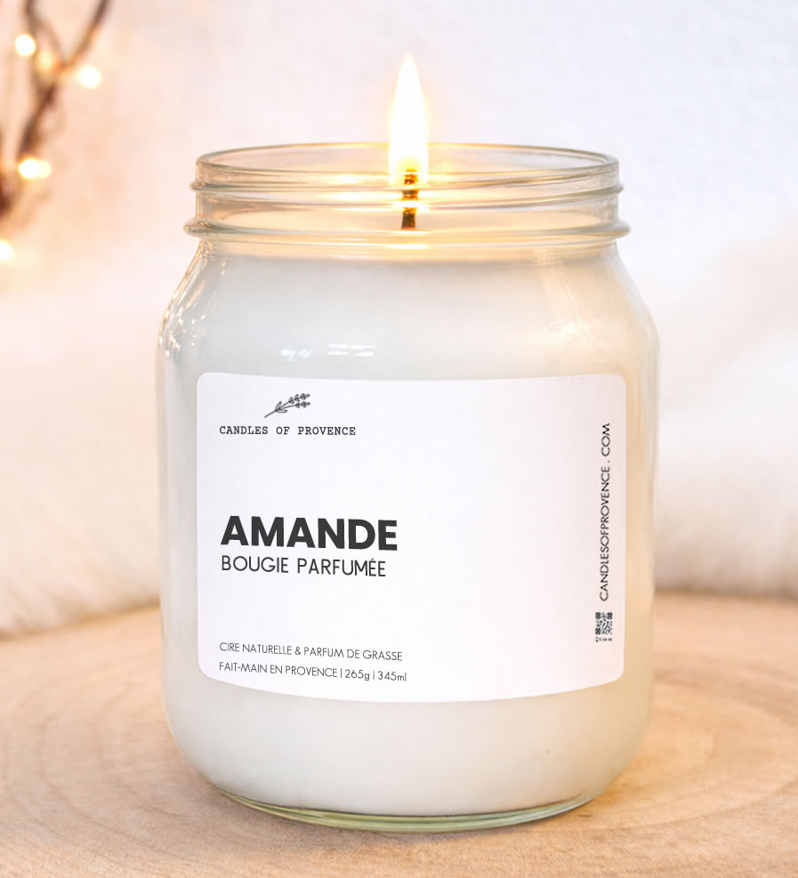 Grande Bougie parfumée Amande Collection Cottage Fait-main en Provence