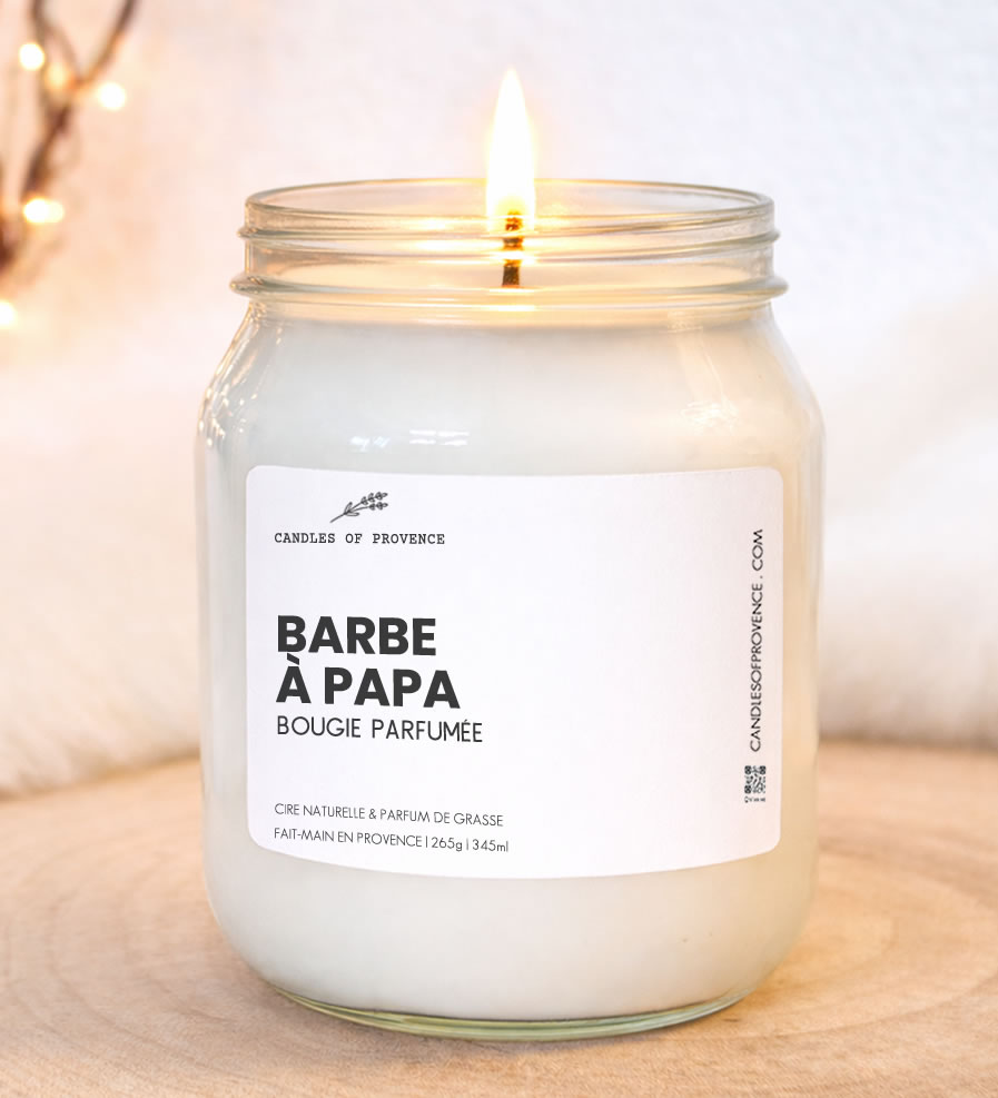 Grande Bougie parfumée Barbe à Papa Collection Cottage Fait-main en Provence