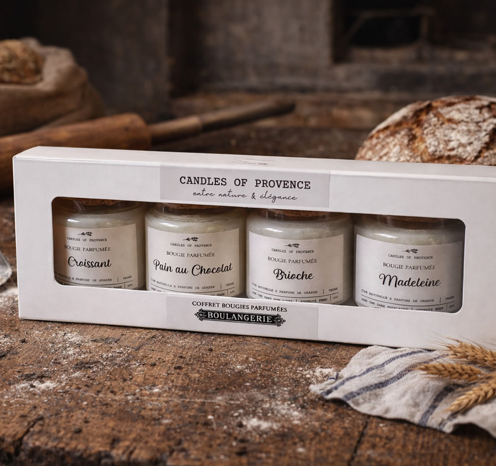 coffret cadeaux femme mini bougies parfumées gourmandes fait-main en Provence