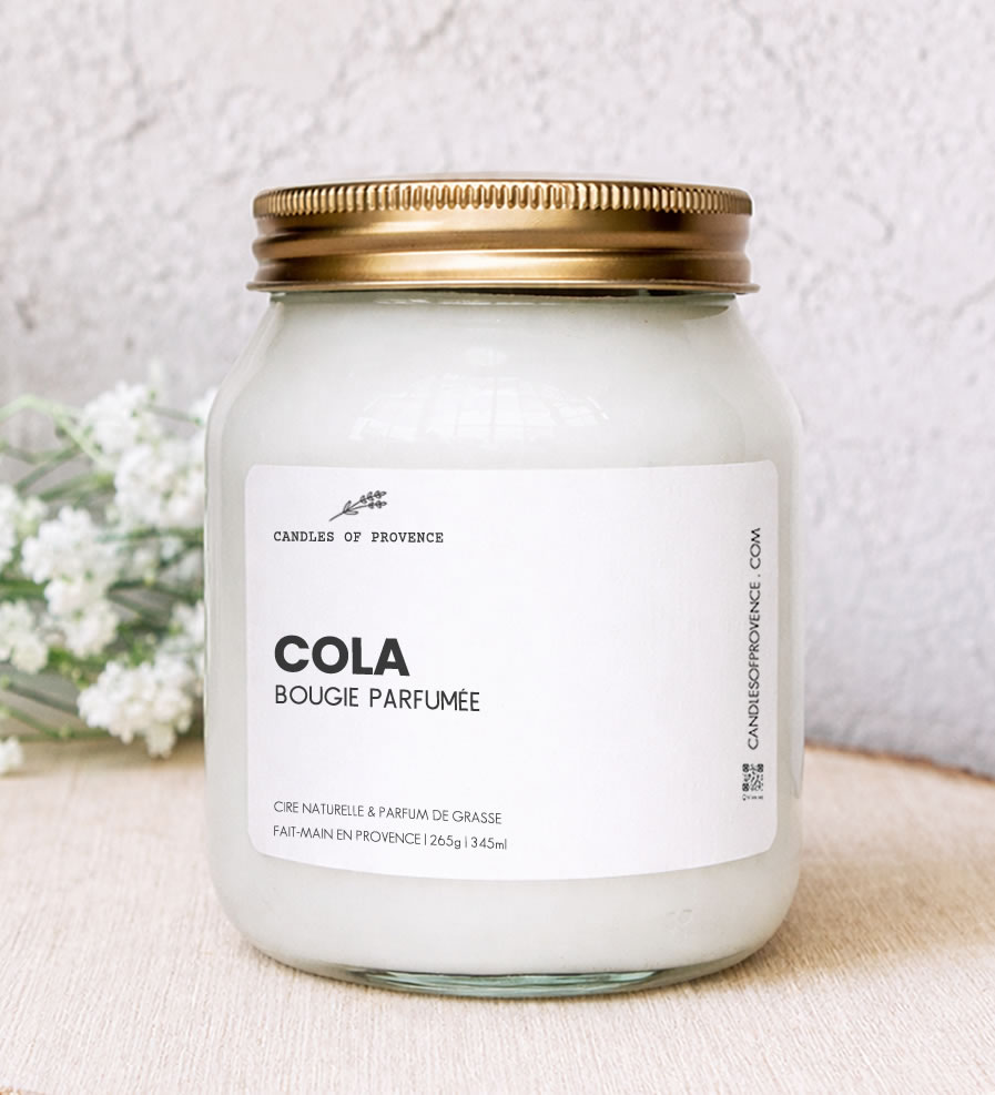 Grande Bougie parfumée Cola Collection Cottage Fait-main en Provence