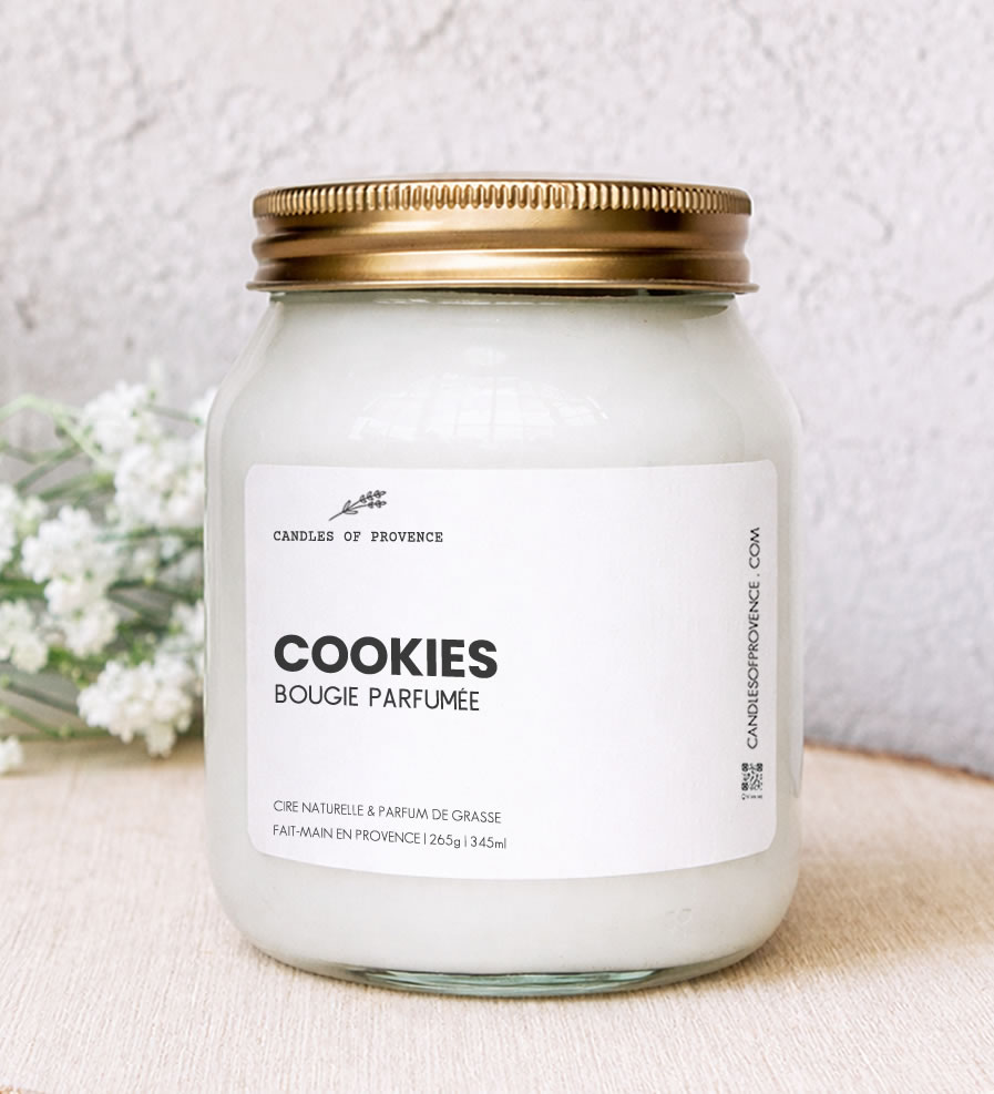 Grande Bougie parfumée Cookies Collection Cottage Fait-main en Provence