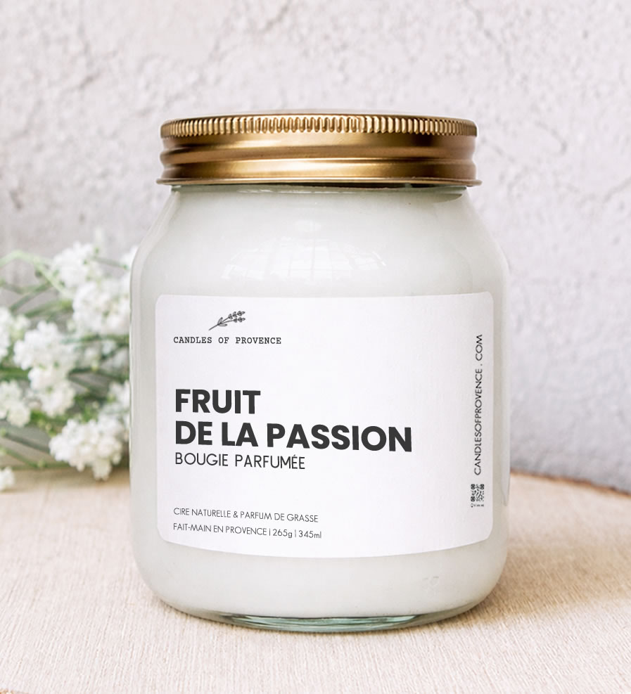 Grande Bougie parfumée Fruit de la Passion Collection Cottage Fait-main en Provence