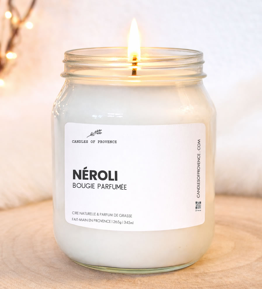 Grande Bougie parfumée Néroli Collection Cottage Fait-main en Provence
