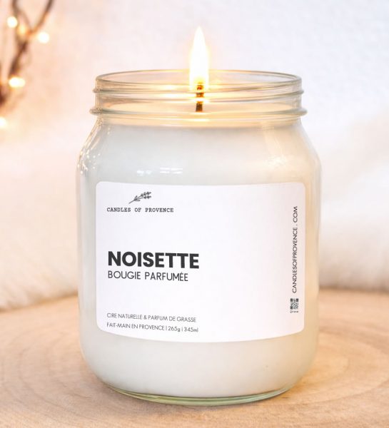 Grande Bougie parfumée Noisette Collection Cottage Fait-main en Provence
