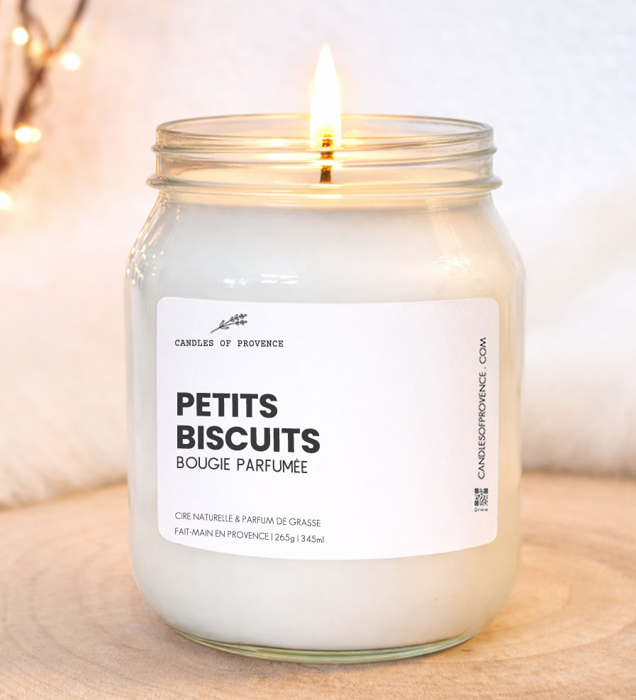 Grande Bougie parfumée Petits Biscuits Collection Cottage Fait-main en Provence